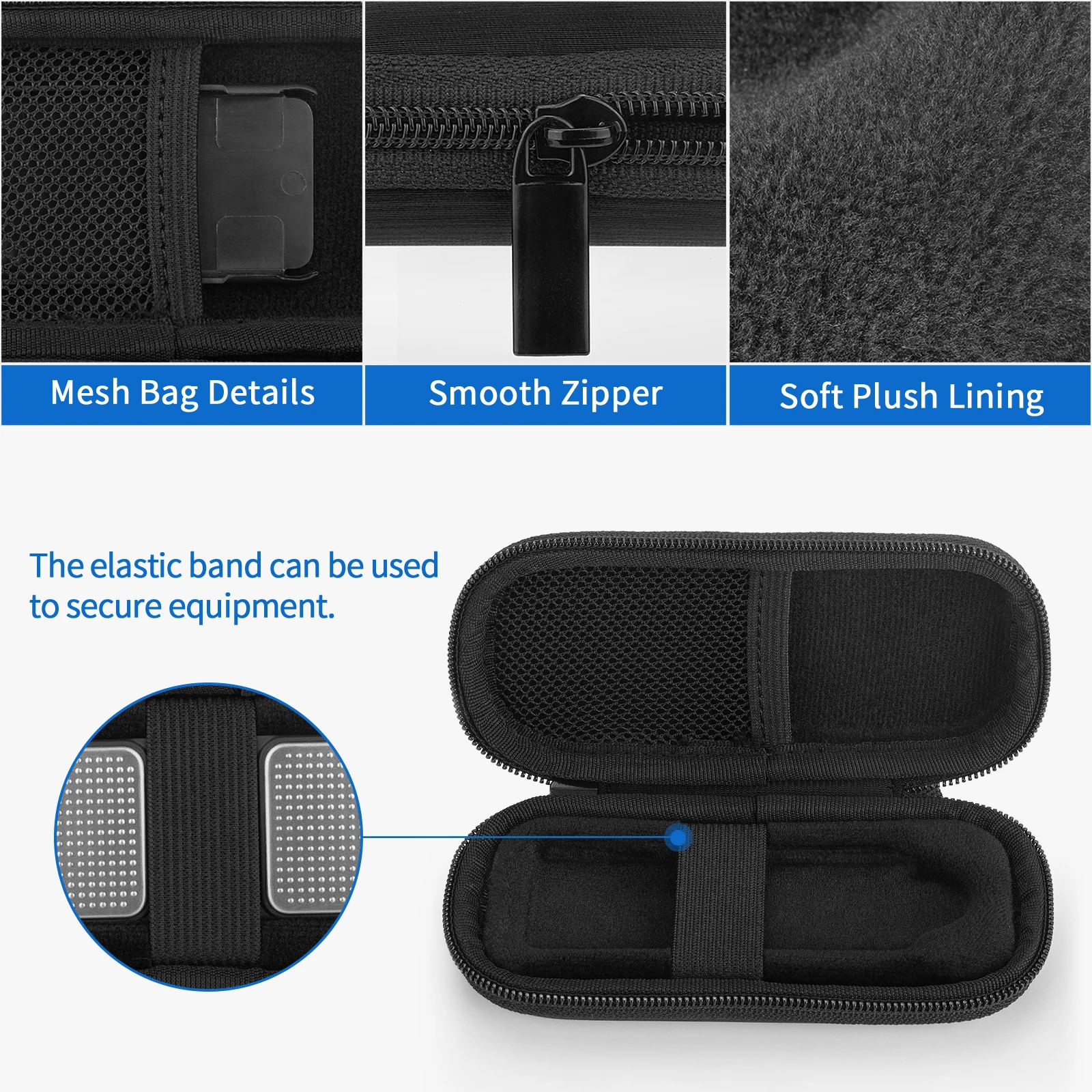 Yinke EVA Case Compatible with AliveCor Kardia Mobile EKG / Wireless 6-Lead EKG Heart Monitor Protective Cover Storage Bag