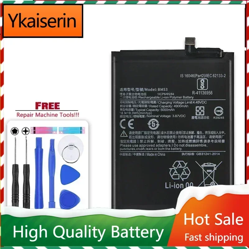 Battery BM53 BM 53 BM-53 for Xiaomi Mi 10T 10T Pro MI10T 5000mAh High Qulity Phone Battery Batteries Bateria Warranty + Track NO