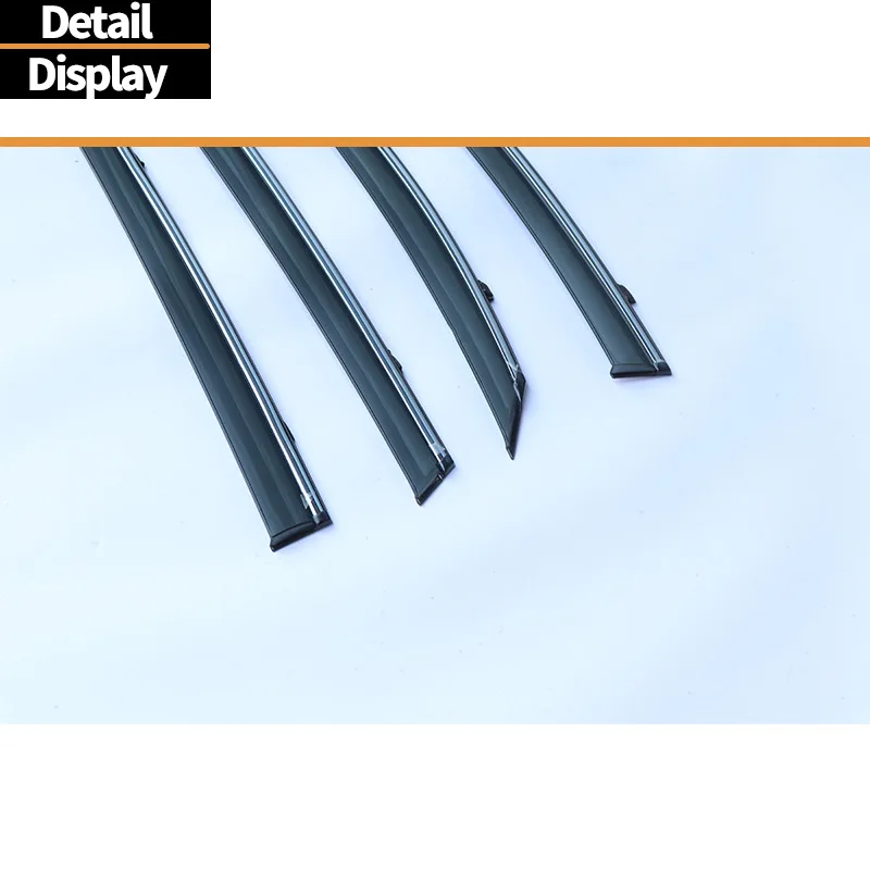 Rainproof Anti-glare PC With Chrome Window Visor For Geely VF11 2019 2020+ Thickening Wind Deflectors Rain Guards Door Visor