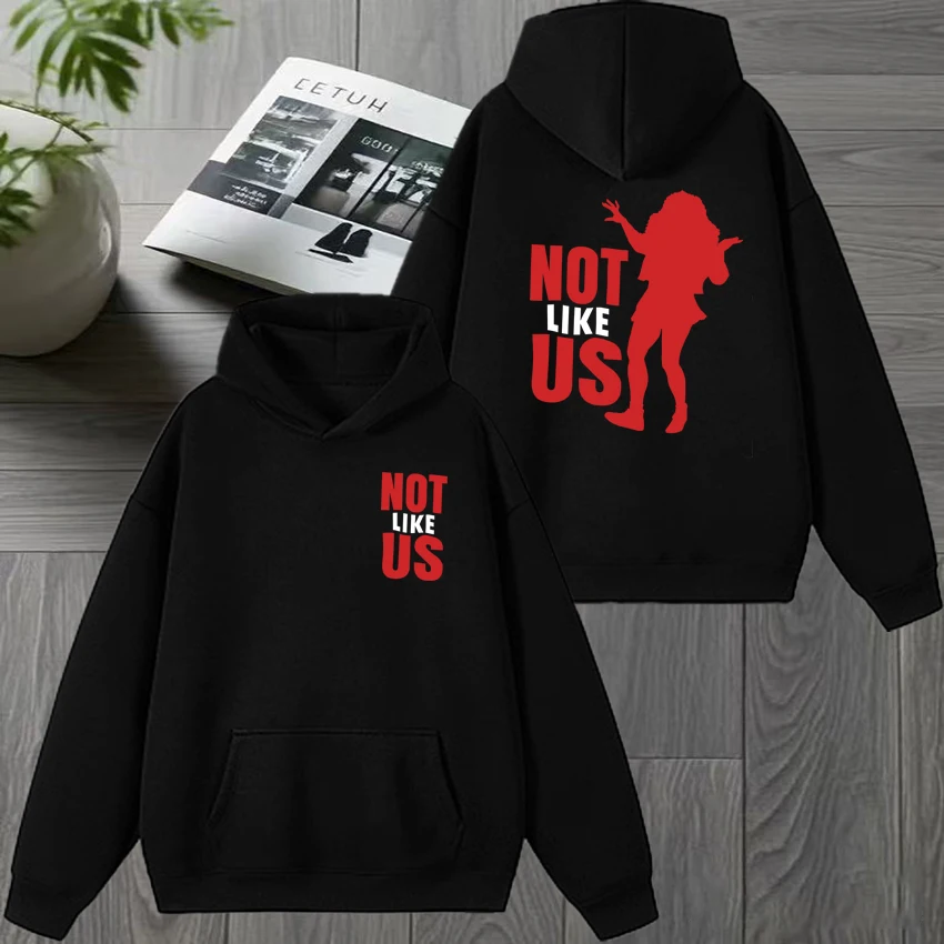 

Rapper Kendrick Lamar Not Like Us Double Sided printed Sweatshirt Unisex Fleece Casual pullover Men women vintage Winter Hoodie