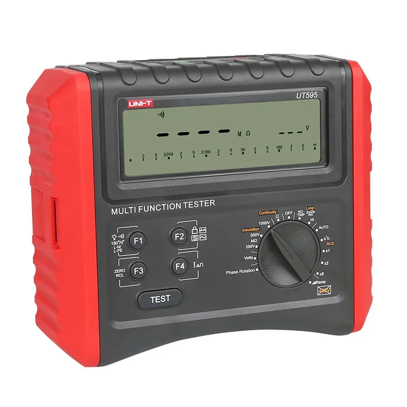 

UNI-T UT595 Digital Multifunction Loop Meter Earth Ground Line/Loop Impedance/RCD Insulation Resistance Tester