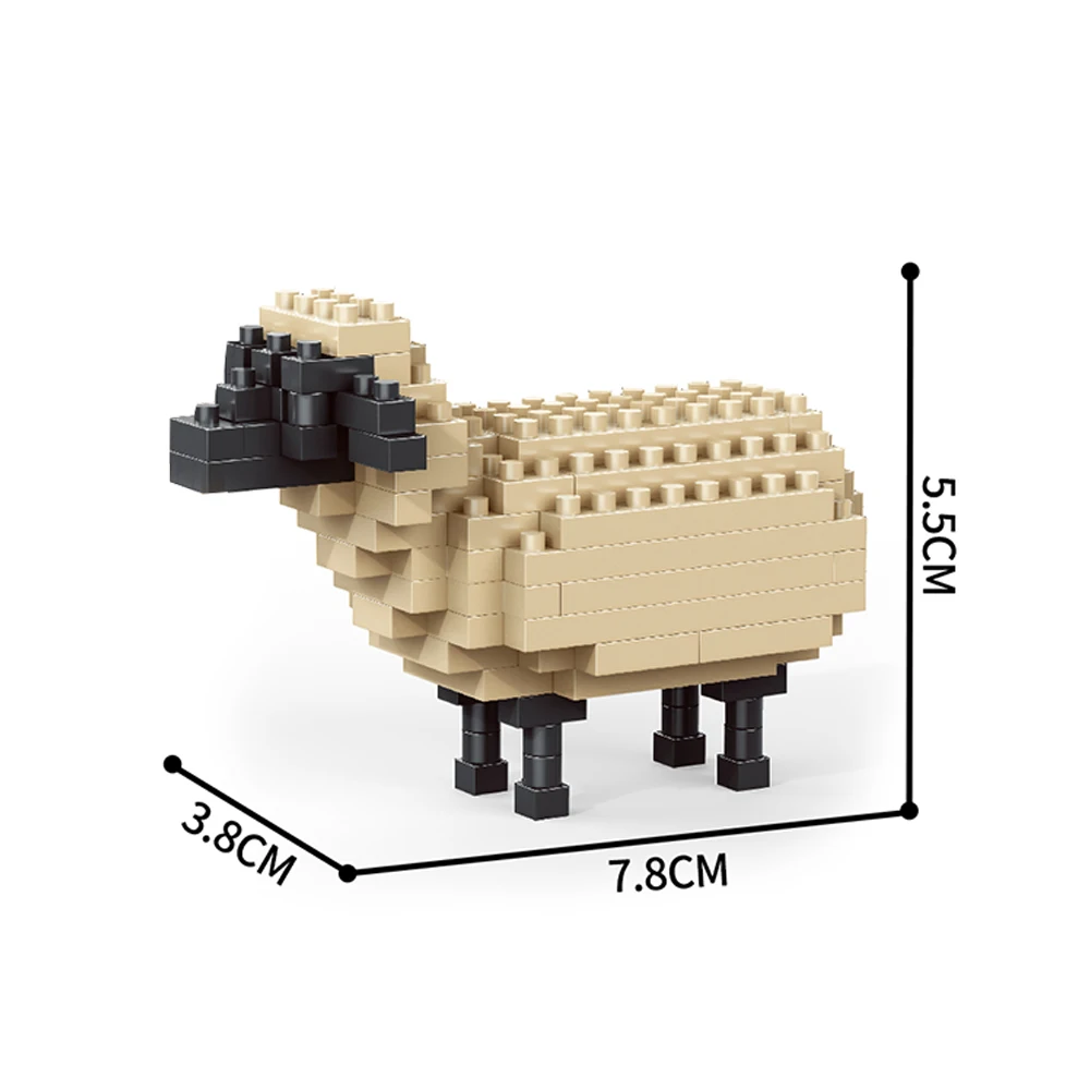 WIST GEBOUWD Alpacas Elanden Giraffen Kleine Dieren Micro Mini Bouwstenen Speelgoed-Eenvoudige montage, Educatief cadeau voor kinderen DIY Decor