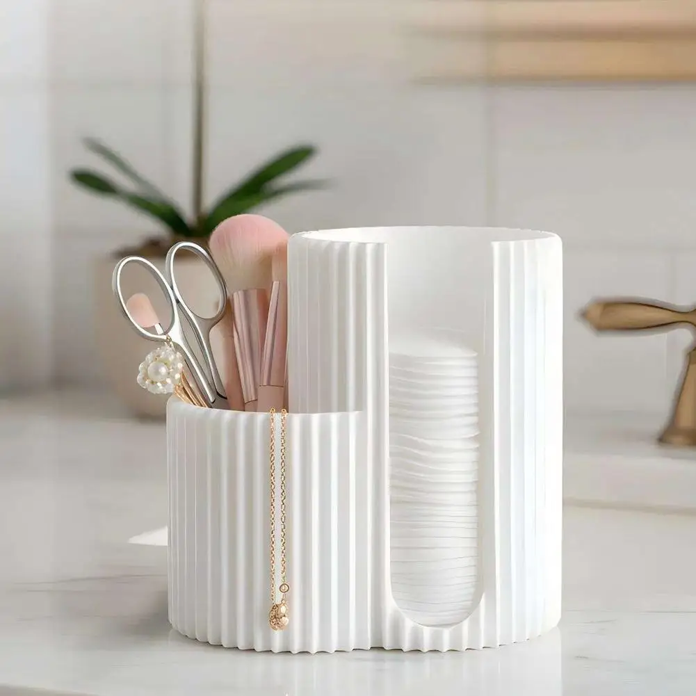 1/2/3pcs Cotton Swabs Cotton Pad Holder Dual Compartment Storage Box Makeup Sponge Nail Tool Dispenser Organizer Box