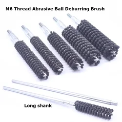 1pcs Grit120 Abrasive Ball Deburring Brush Internal Hole Long Shank Polishing Head Brush Cast Iron Valve Body Grinding Brush