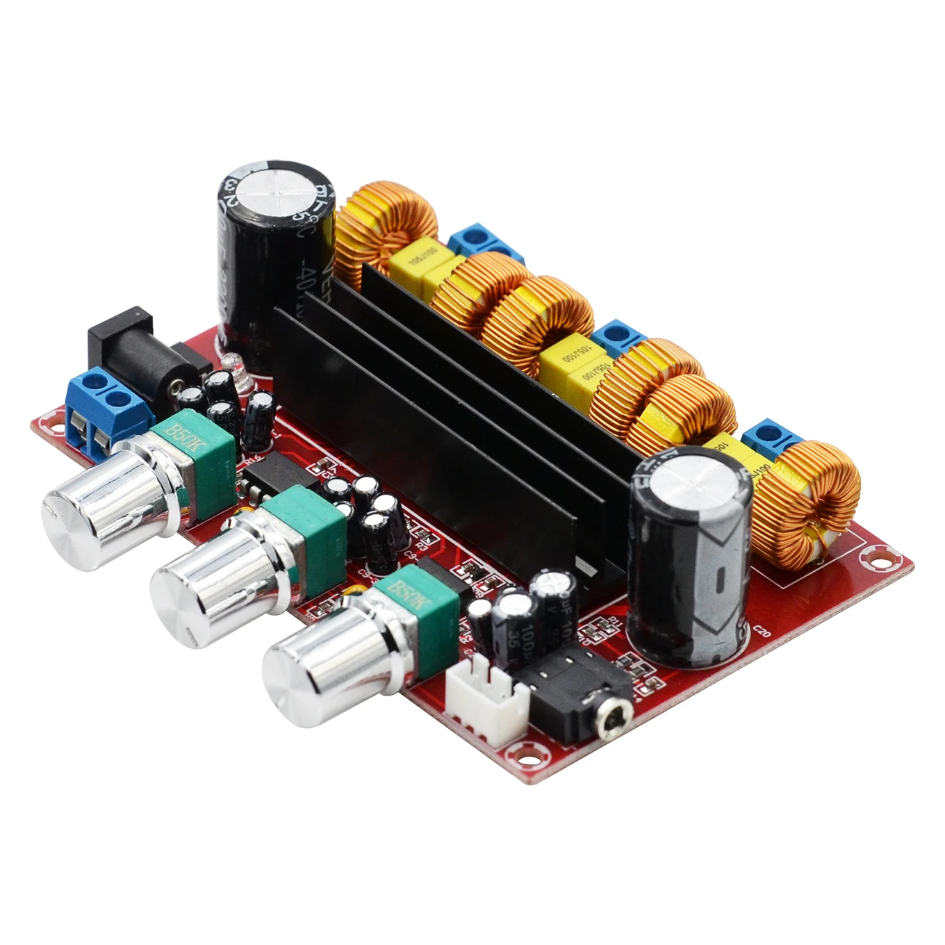 Xh-m139 2.1 channel digital power amplifier board 12v-24v wide voltage TPA3116D2 2*50W 100W