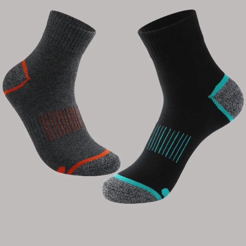 5 Pairs Men's 2024 New High Quality Men's Socks Casual Breathable Run Sports Socks Fashion Male Cotton Socks Winter Black Socks