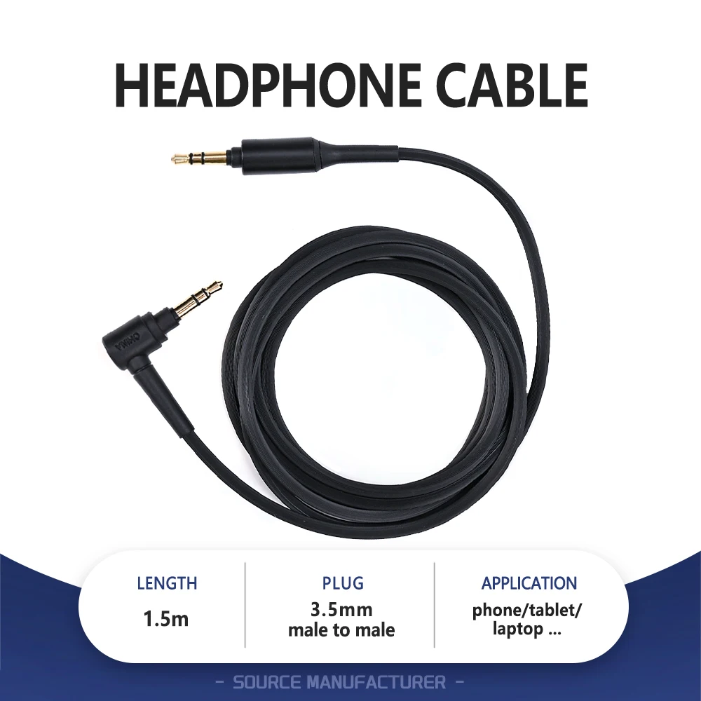 

VZONIS Replacement cable for SONY WH-H900N 1000XM3/XM2 H800 950 MDR-10r 10rc 10RBT NC200D 100AAP Z1000 earphone cable 1.2m