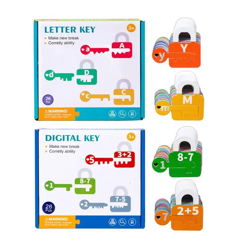 Alfabeto Matching Game Wood Letter Recognition Keys And Locks Matching Game forniture per lo sviluppo precoce Educational prescolare