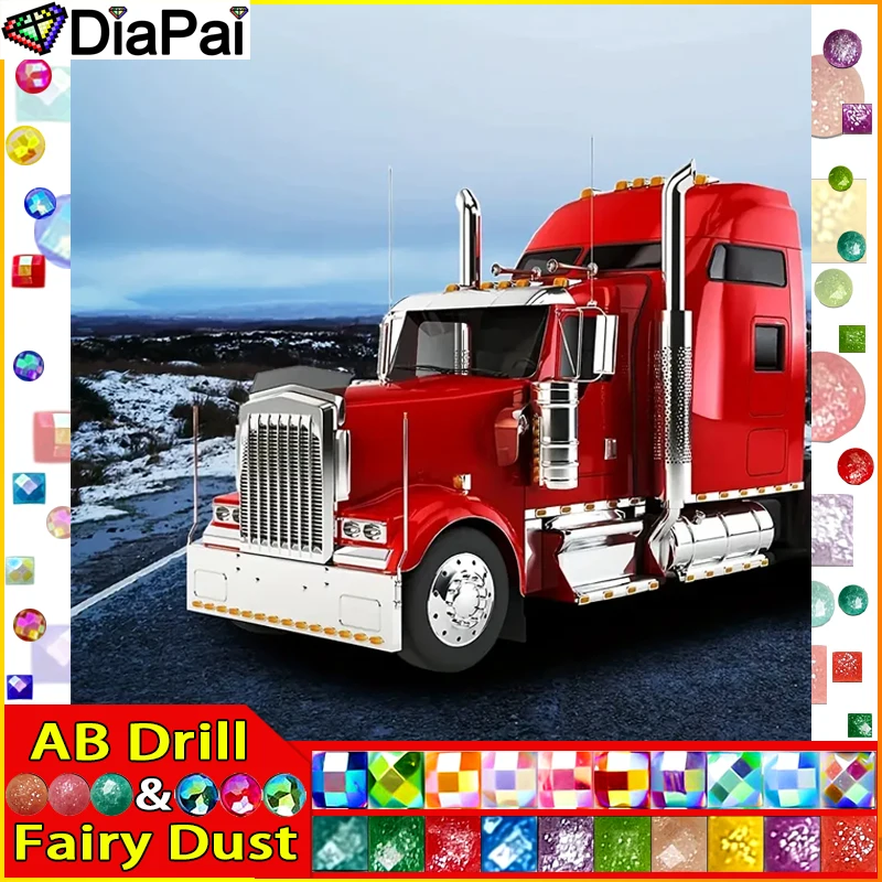 

DIAPAI Fairy Dust AB "Truck Snow" алмазная живопись 5D полная квадратная/круглая дрель домашний декор DIY Алмазная вышивка крестом