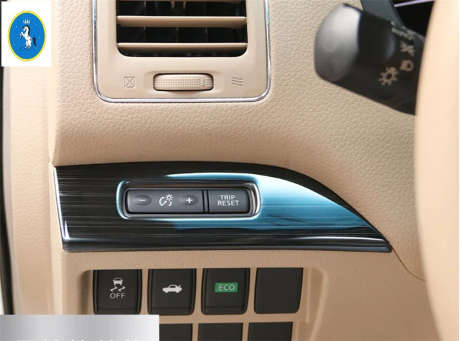 Accessories Door Armrest Glass Lift Button Dashboard Center Control Strip Panel Cover Trim For Nissan Teana / Altima 2013 - 2018