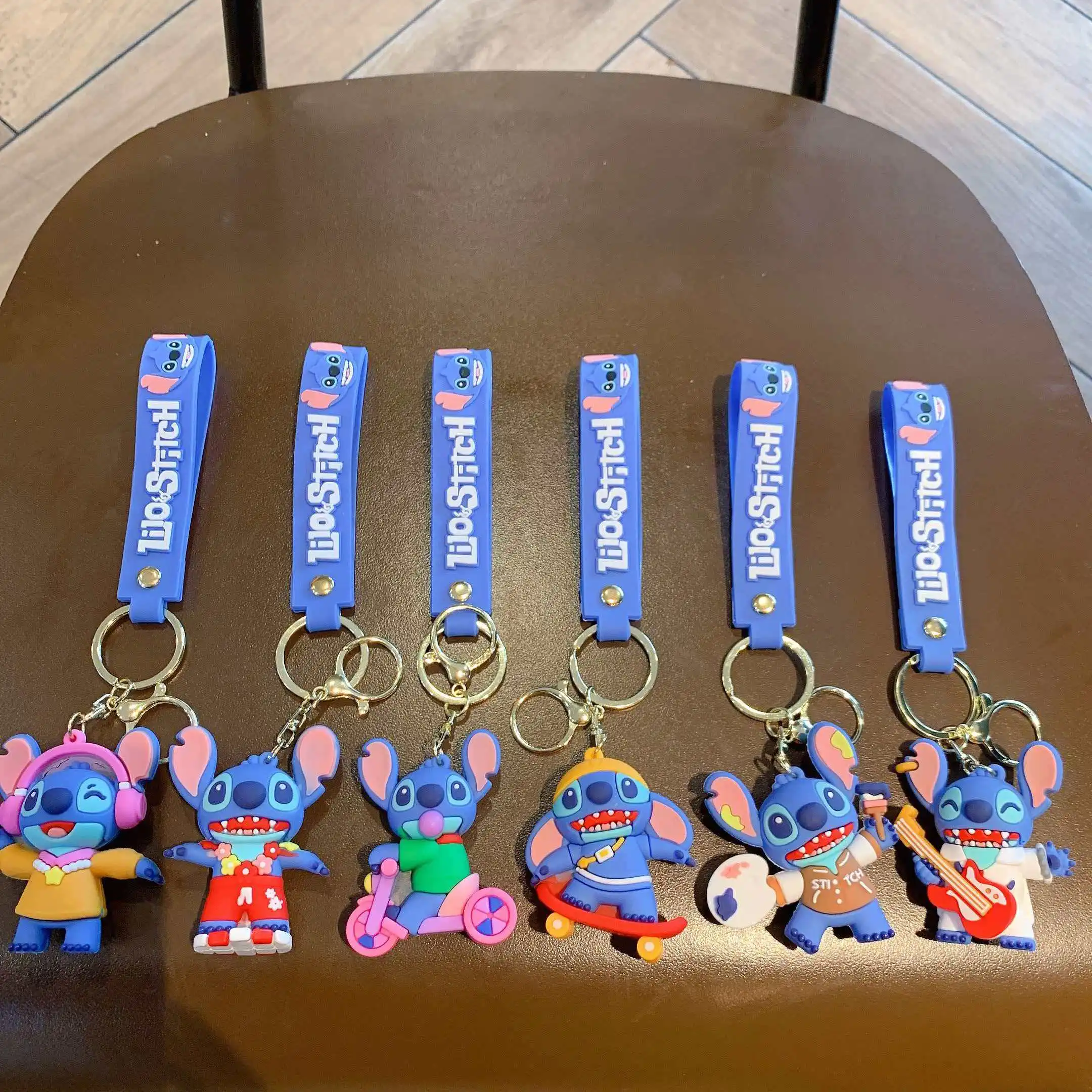 

New Street Series Stitch Keychain Pendant Cartoon Stitch Doll Keychain Small Gift for Kids Teens Lilo and Stitch Anime Kawaii