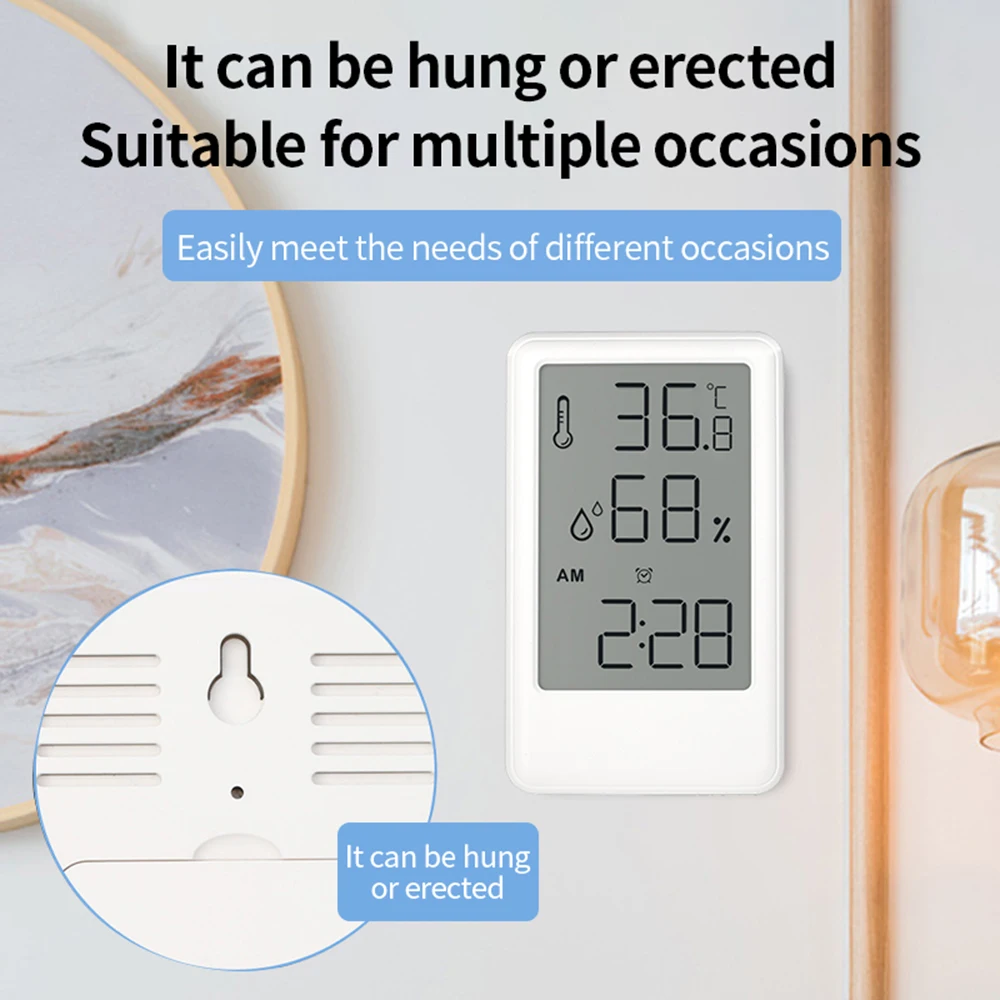 Digital Clock Desk Clock with Temperature Humidity Wall Clocks for Home Kitchen Office Desk Decorations