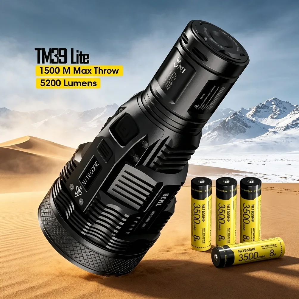 Long Throw LED Flashlight LUMINUS SBT-90 5200LM OLED Torch Powered By 18650 Battery High Power Searchlight For Hunting Rescue