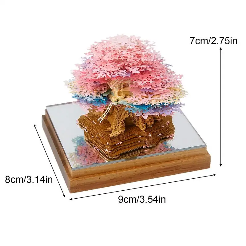 شجرة البيت التقويم 2025 الفن التقويم مذكرة الوسادة ورقة نحت 2025 أجندة مكتبية /رزنامة مكتبية تقويم مكتبي ديكور 2025 ثلاثية الأبعاد التقويم