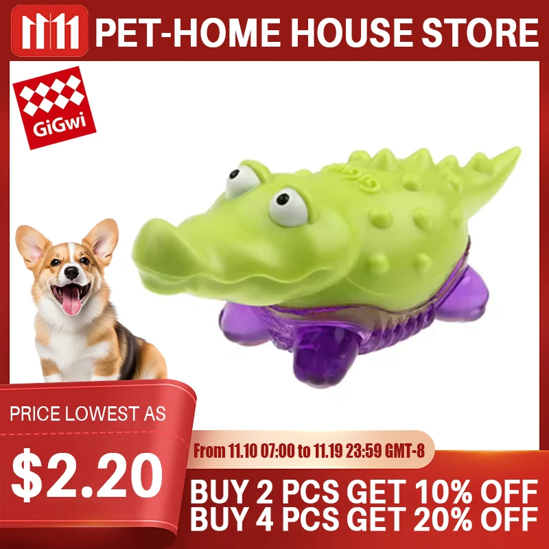 

GiGwi Pet Toys Suppa Puppa Series Bite Resistance Bouncy And Assorted Colors for Small/Medium Dogs for Puppy Molar Sounding Toys