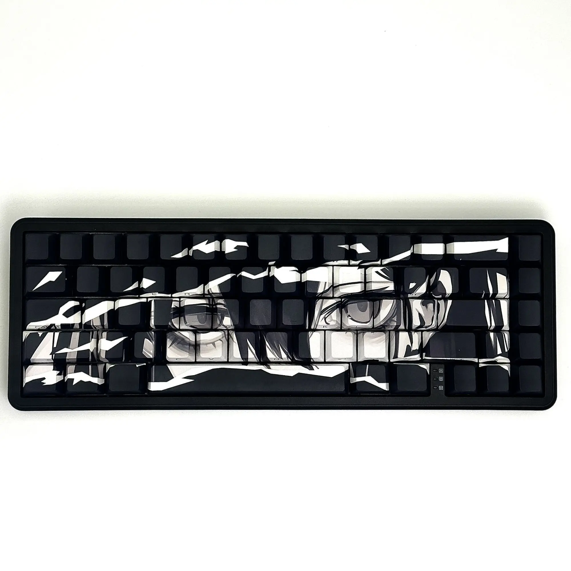 126 Keys Purple Eye Keycaps Anime Dye-Sub Pbt Cherry Profile Cross Axis Mechanical Keyboard 68Keys Gaming Keyboard Accessories