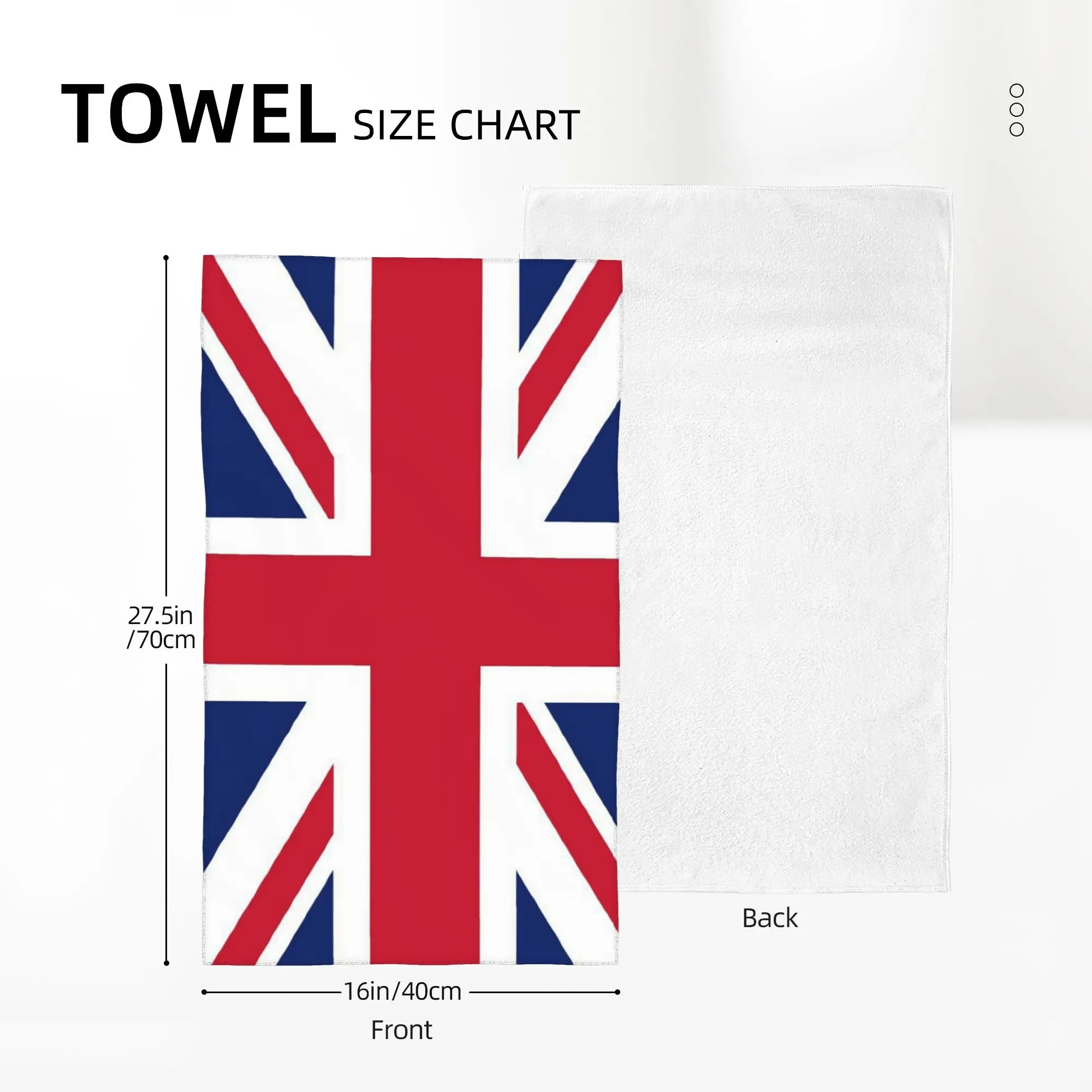 Custom Flag Of The United Kingdom Soft Face Towel Quick Dry Pool Bath Cotton Towels Absorbent Quick