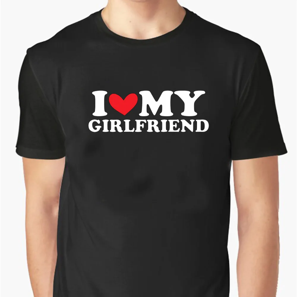 i Love My Girlfriend tshirt girl anime University hip hop kawaii Classic Pastel shirt Psychedelic Grunge Classic Trendy harajuku