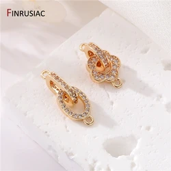 14K Gold Plated Brass Flower Connectors For Jewelry Making, Bracelet Necklace Connectors For DIY Jewelry Accessories