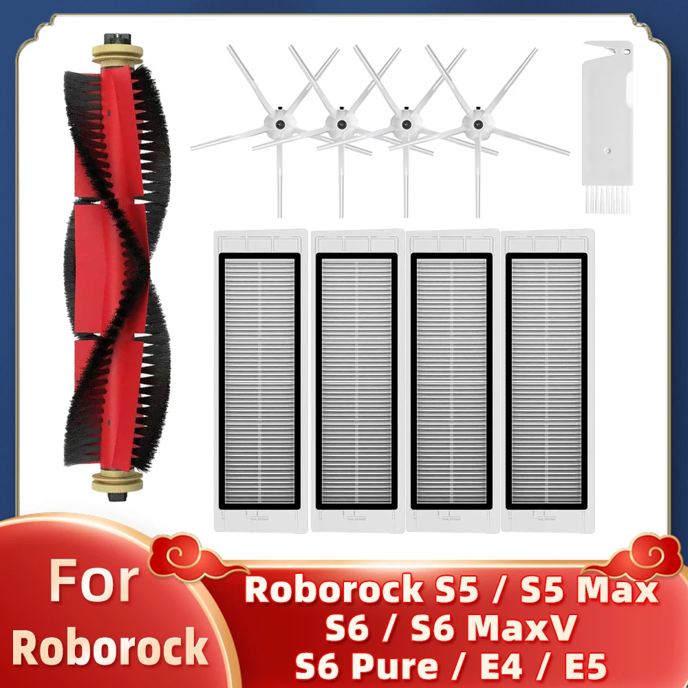 Für Xiaomi Mi Roboter Staubsauger 1 / 1S SDJQR01RR SDJQR02RR SDJQR03RR Roborock E2 E3 E4 E5 S4 S4 Max S5 Hauptseite Pinsel Filter