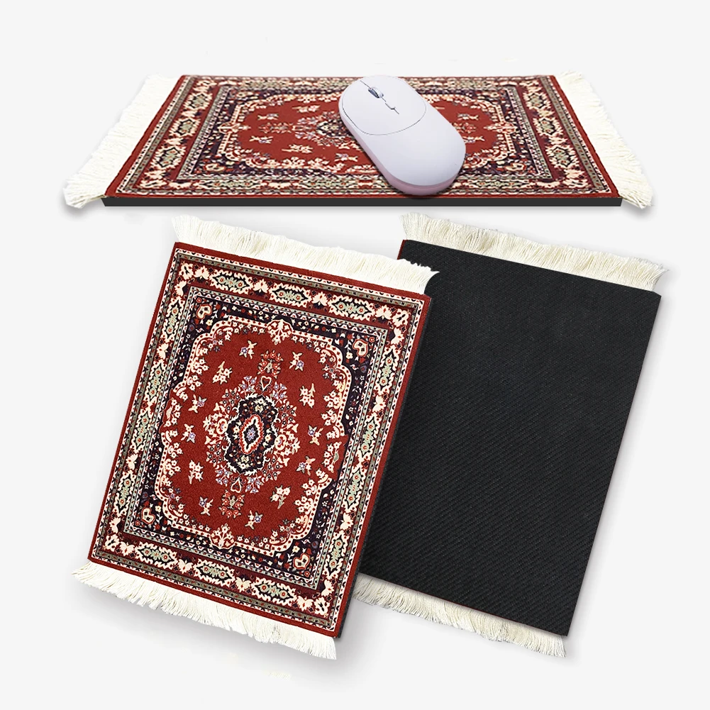 Beautiful Oriental Mouse Pad Persian Style Rug Mousepad Mini Mice Mat Woven Rug Carpet Mouse Mat Vintage Table Mat