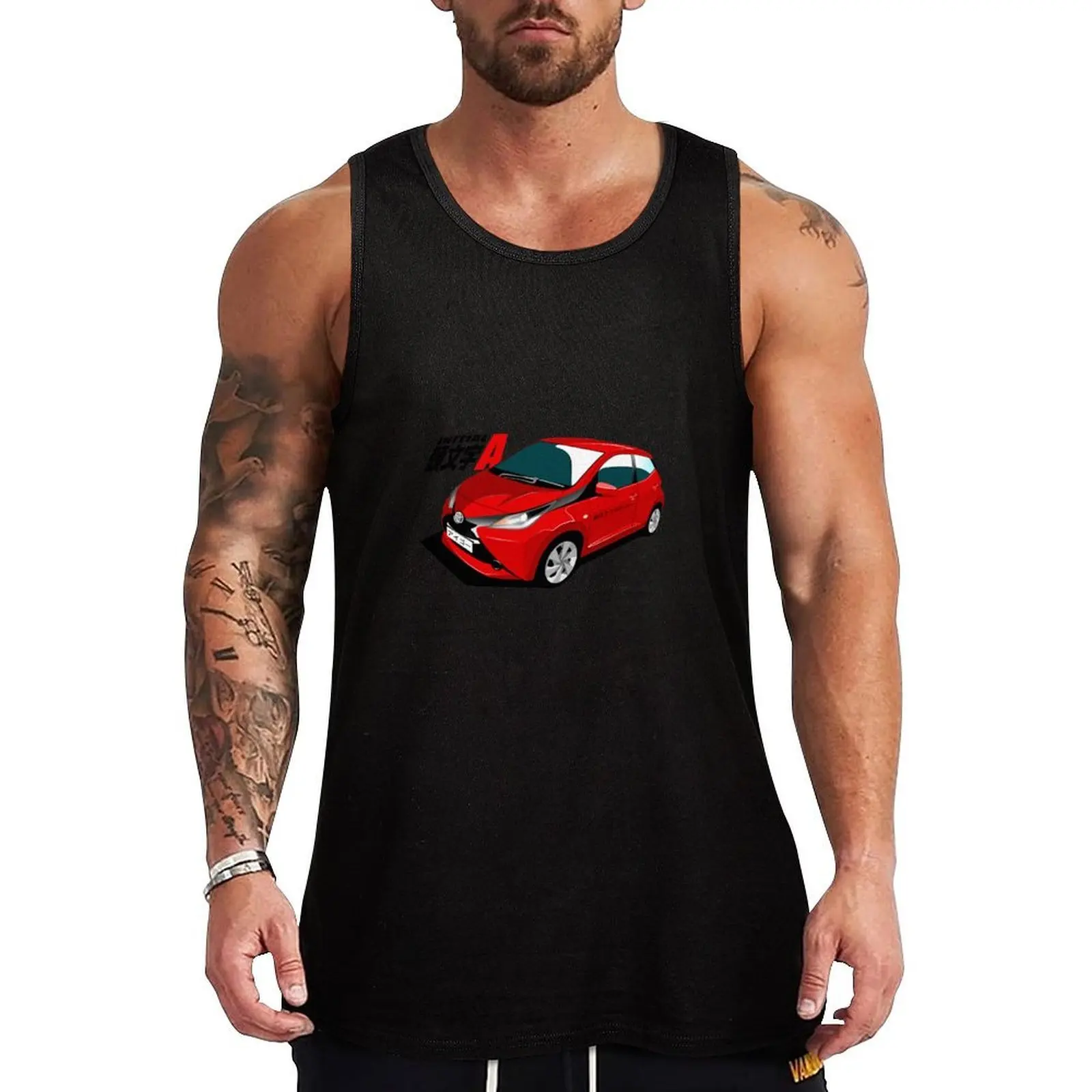 

Initial A: Aygo-t a New Tofu Delivery System! (Super Red II) Tank Top Classic Basic Tank Top Regular Fit Casual Sleeveless