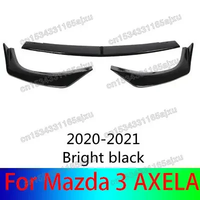 

ABS Chrome Bumper Front Shovel Bumper Front Lip Spoiler Anti-scratch Protection Car styling For Mazda 3 AXELA 2020-2021