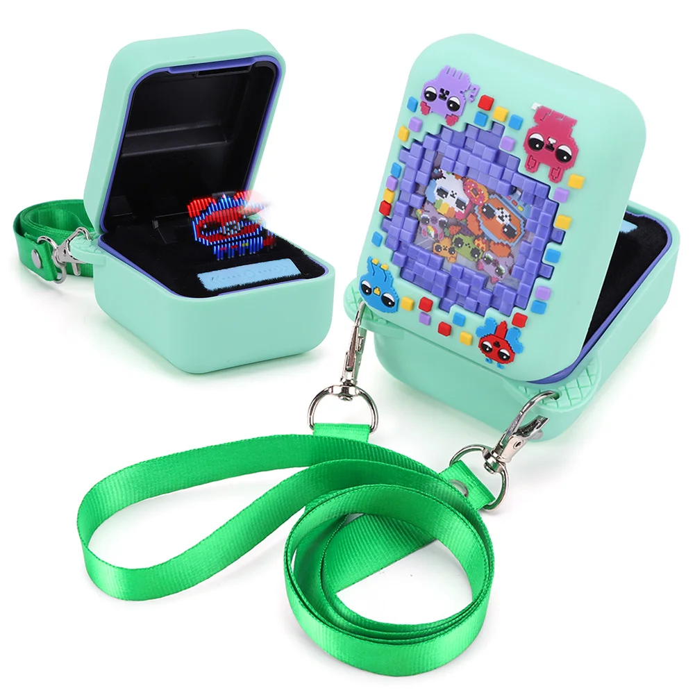 Coque Silicone Bitzee - Housse Protection Anti-Choc Anti-Goutte Avec Dragonne - Compatible Bitzee Pet Interactif