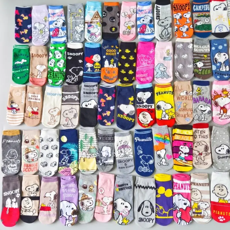 

Новые оригинальные японские оригинальные короткие носки-лодочки Snoopy, японские носки с героями мультфильмов аниме