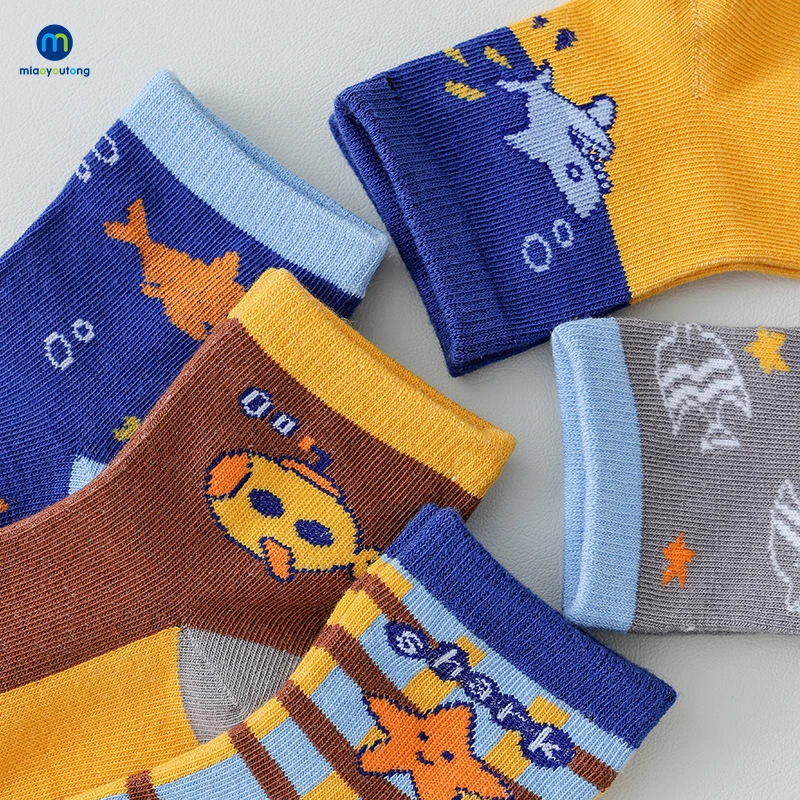 5 Pairs /Lot Cute Cotton Children\'s Socks For Girls Autumn Winter Breathable Baby Boy Socks Mother Kids Socks Woman Miaoyoutong