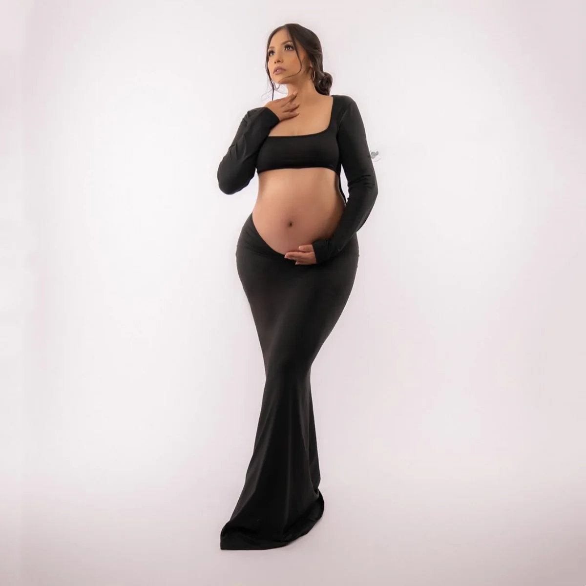 Sexy Bodycon Backless Maternity Long Dresses Pregnancy Photo Shoot Long Dresses