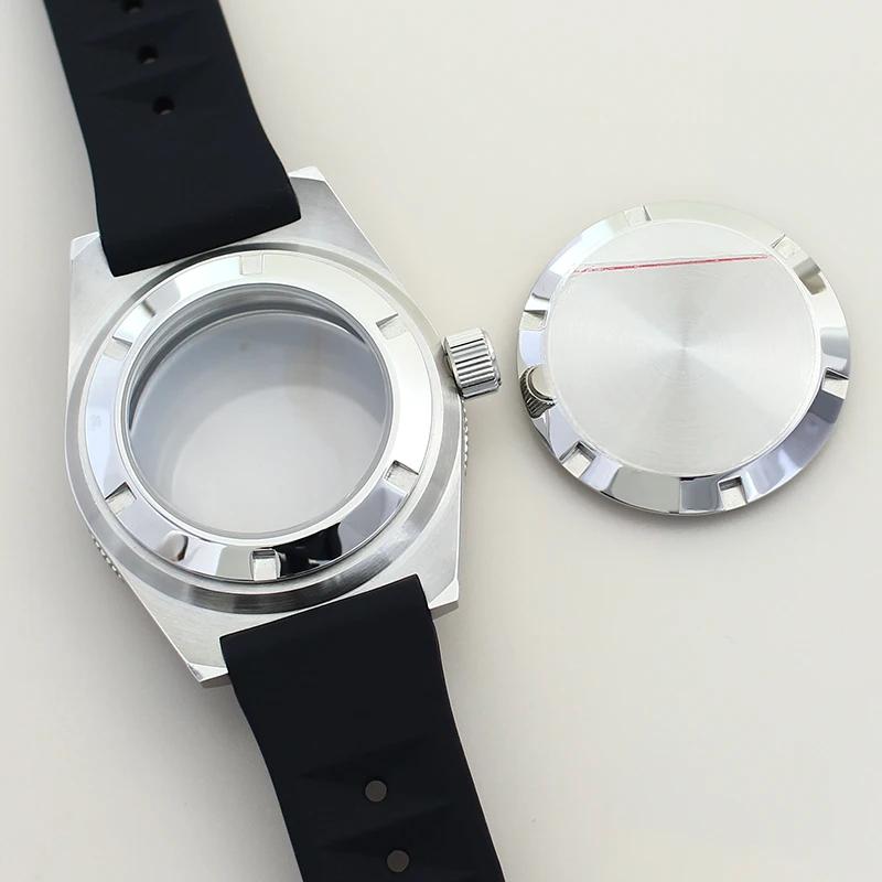 ل 40 مللي متر AR القبة الياقوت الزجاج تعديل 62MAS ساعة أجزاء ل NH36 NH35 NH38 NH34 4R36 حركة 28.5 مللي متر الهاتفي شريط مطاطي