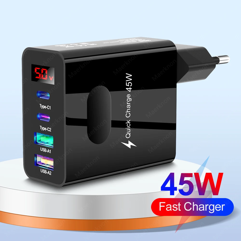 45W Usb Charger 4 P…