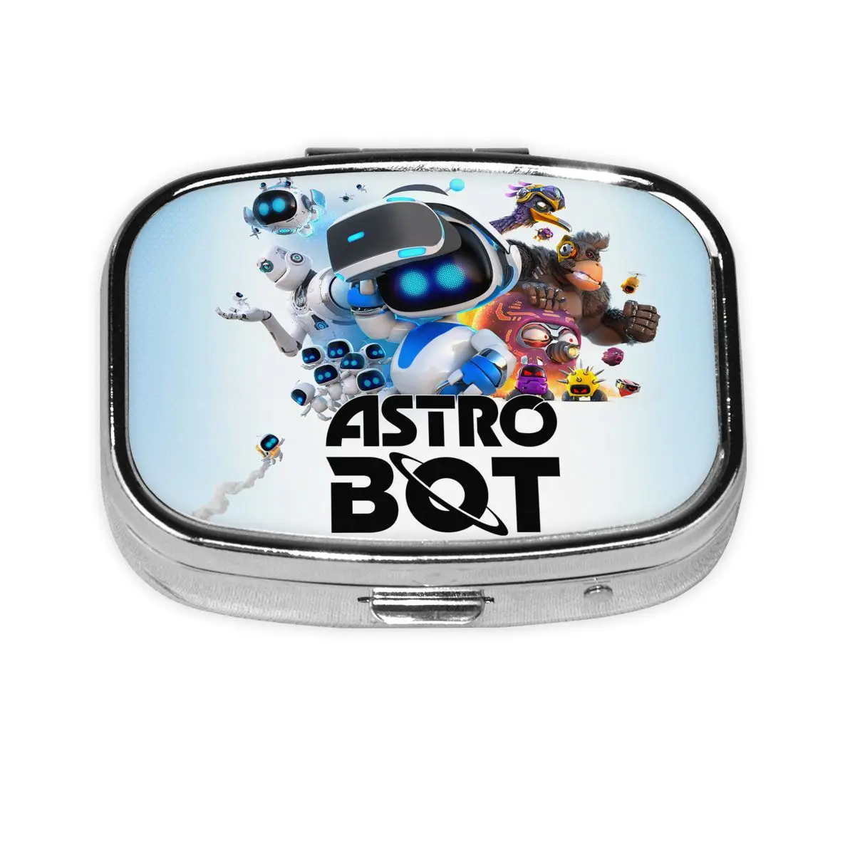 

Металлический квадратный органайзер для таблеток A-Astros, классическая игра, аптечка с персонажем мультфильма, коробка для таблеток, разветвитель, коробка для хранения