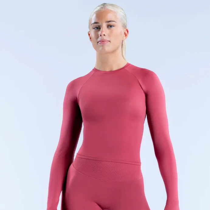Autumn/Winter Sports Seamless Long Sleeved Sportswear Women Casual Outdoor Top Gym Workout Wear Yoga Shirt Push Up Sportswear