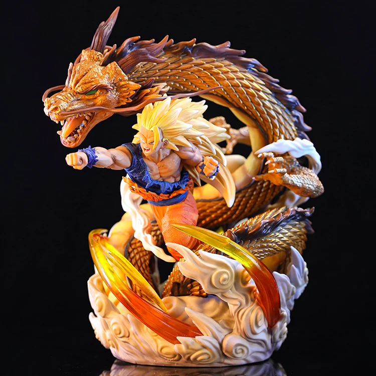 

29.5cm Dragon Ball Figure Son Goku Dragon Fist Saiyan PVC Anime Periphery Model Collection Figure Desktop Display Gift Toys