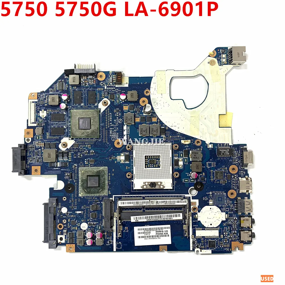 FOR Acer Aspire 5750 5750G Laptop Motherboard MBRAZ02002 NBRCG02003 NBRCG02007 P5WE0 LA-6901P HM65 DDR3 W/ GT540M GPU