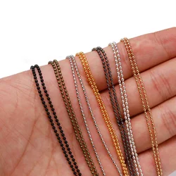 10m/lot 1.2 1.5 2 mm Metal Ball Bead Chains Bulk Necklace Chain For Diy Bracelet Necklace Jewelry Ketting Kettingen Accessories