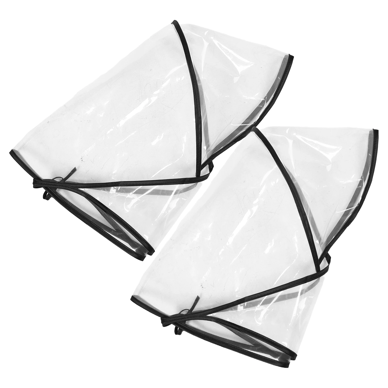 

2pcs Transparent Waterproof Rain Hat Keeps Hairstyle Lightweight Portable Plastic Cap Sun Hat Clear Visor Bonnet PE Material