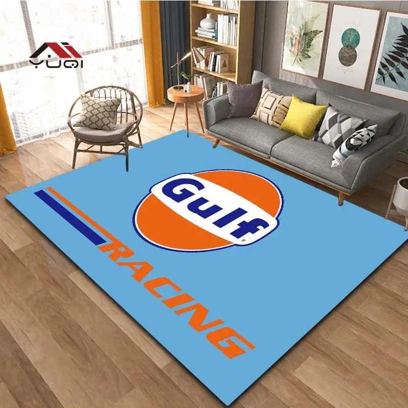 Gulf Racing Car Living Room Carpet Coffee Table Floor Mat Study Bedroom Bedside Home Decoration Non-slip Floor Mat 15 Sizes