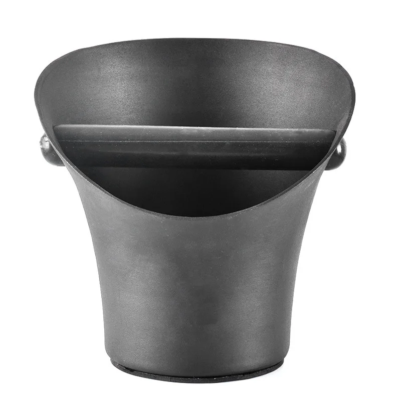 1.3L Dump Bin Bucket Anti Slip Espresso Coffee Grounds Container Coffee Knock Box Powder Beveled Coffee Grind Bin Waste Bar