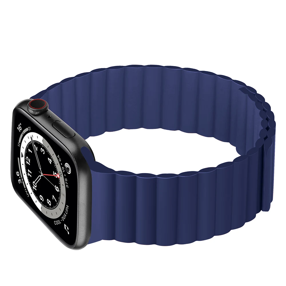 

Silicone Magnetic Strap for Apple Watch Band 49mm 46mm 42mm 45mm 41mm 44 40mm Sport Bracelet iWatch Series Ultra 10 9 8 7 6 5 SE