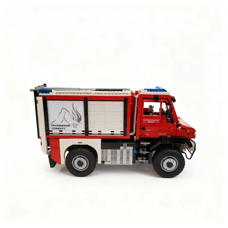 3904pcs MOC Unimoges U430 Fire Department Zermatt Switzerland Technical Model Building Blocks Construction Collection Education