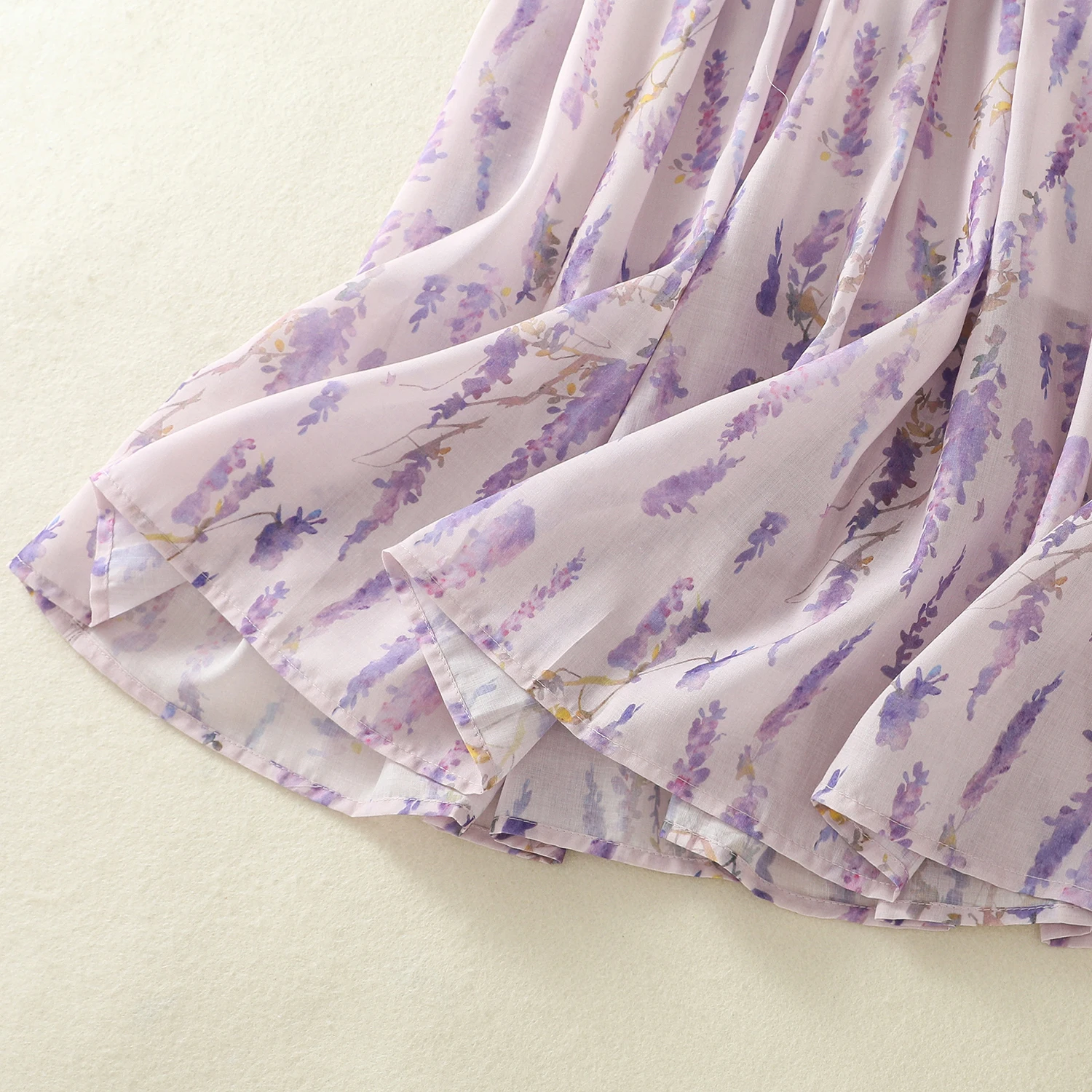 الربيع الصيف الأزهار طباعة المتدرج الأرجواني القطن التنانير النسائية مرونة عالية الخصر ألف خط ميدي تنورة طويلة عطلة الشاطئ بوهو تنورة