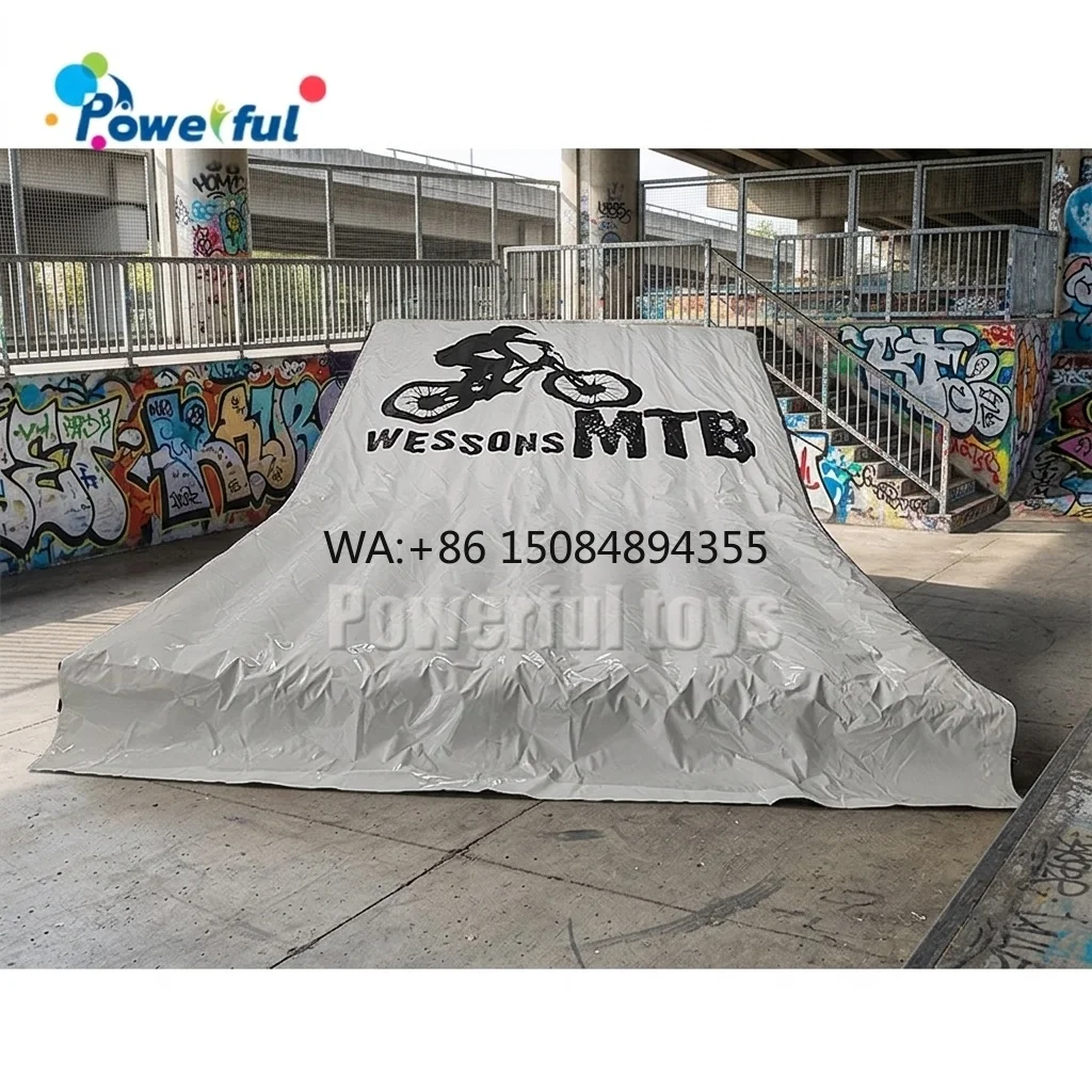 Commercial Outdoor Grade PVC Inflatable Rescue Mat Stunt Bike Ramp Landing Airbag Jump Airbag Soft Landing Pillow Castles