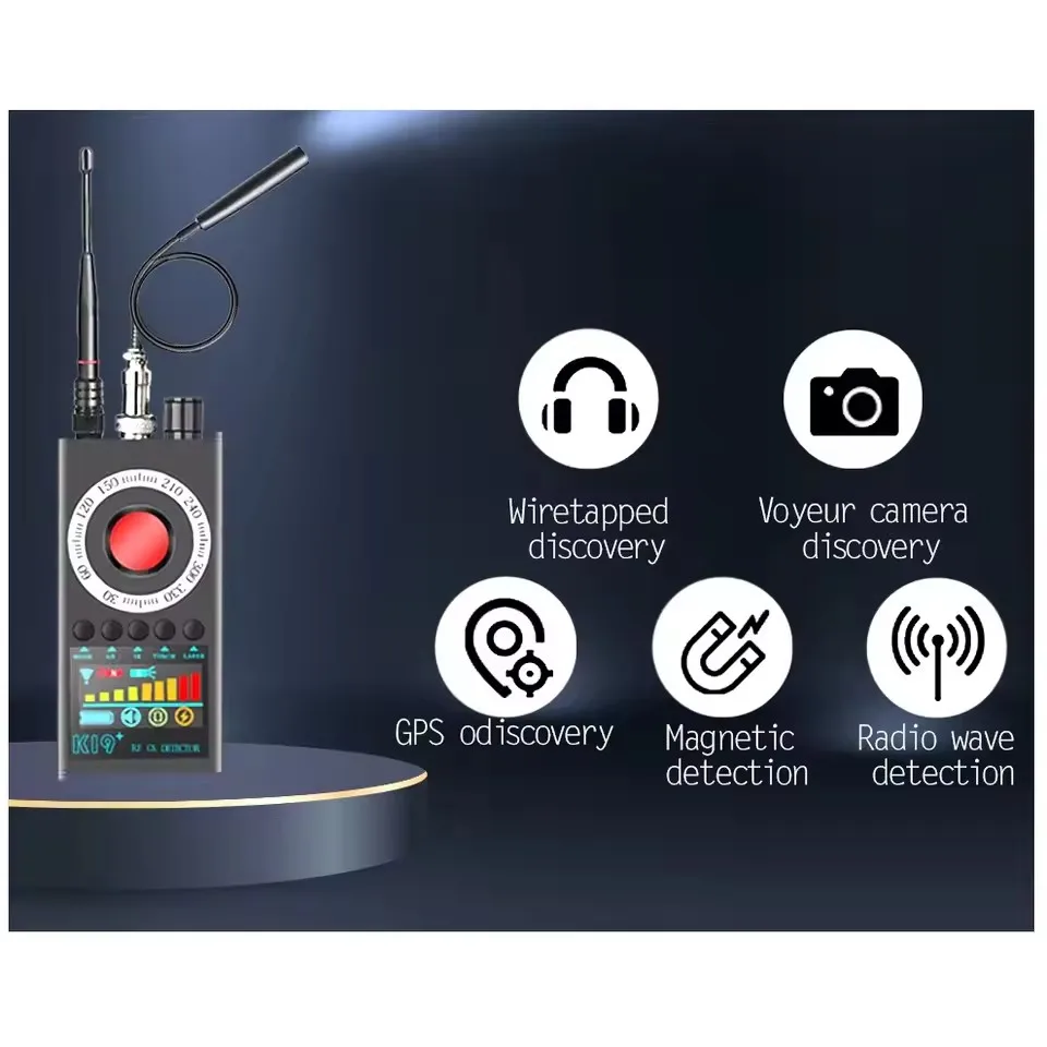 

K19 Anti Camera Detector LCD Display Sensitivity Adjustment Detect 1.2G-5.8G Hidden Wireless Cameras GPS Tracker Infrared Scaner