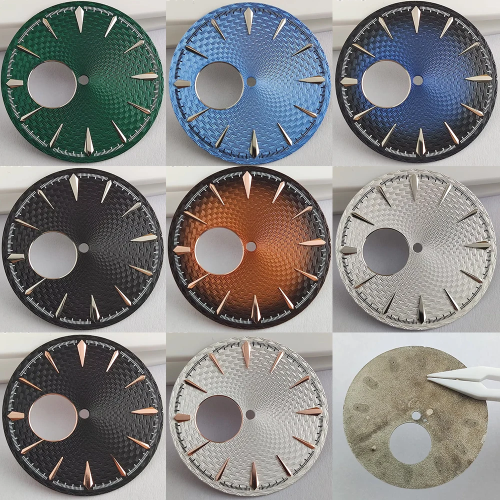 NH38 قرص 35 ملم قرص كوكتيل سطحي إنهاء NH38 إكسسوارات ساعة ميكانيكية مجوفة قرص ساعة رجالي #1