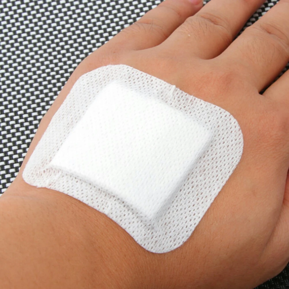 10pcs 6x7cm Breathable Non-Woven Medical Adhesive Wound Dressing Large Band Aid Bandage Health Care Tools