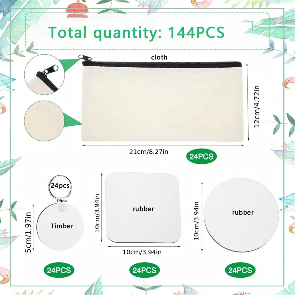 

*Великие DIY сублимационные заготовки, наборы продуктов, сублимационный набор, включает в себя для начинающих, сублимационная холщовая косметичка для трансферного ремесла