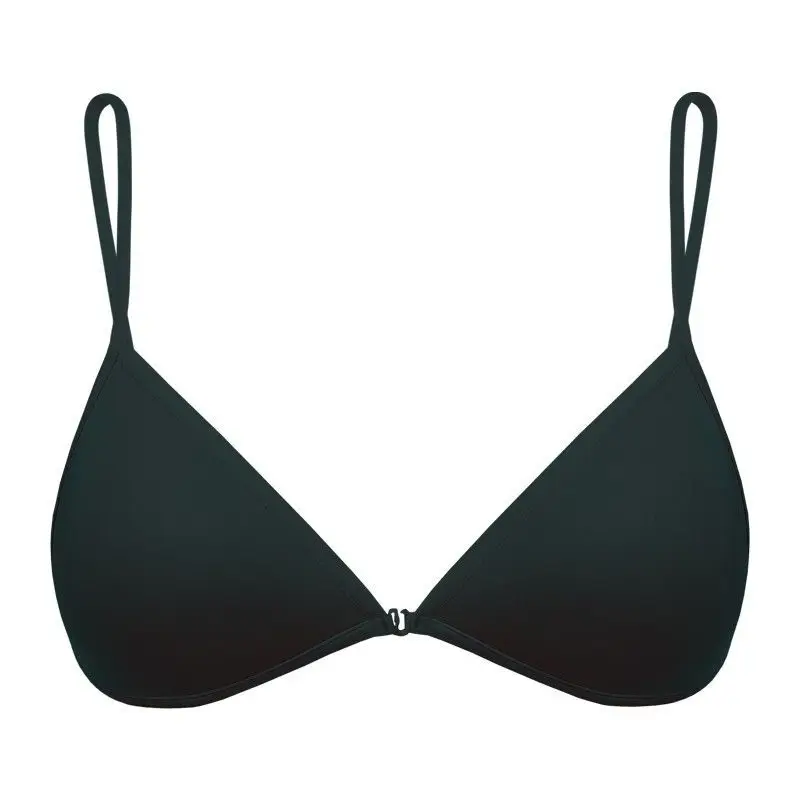 UBAU Summer new French triangle cup underwear female beauty back hanging neck front buckle thin section without trace small bra